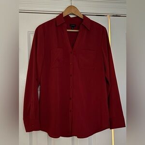 Talbots Vibrant Red Top